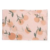 ドードルアート：オレンジ色のさくらんぼヴィンテージパターン 枕カバー (裏面)