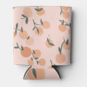 ドードルアート:オレンジ色のさくらんぼヴィンテージパターン 缶クーラー (正面)