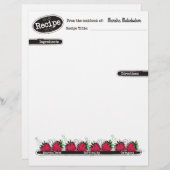 ドードルイチゴ果実ベーキングレシピレターヘッド (正面/裏面)