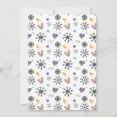 ドードルウィンターペンギンベビーシャワー招待状 招待状 (裏面)