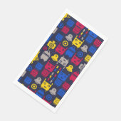 ドードルエイリアン宇宙船とロボットパターン (コーナー)