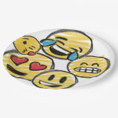 ドードルエモジカートゥーン子供の誕生日 ペーパープレート (アングル)