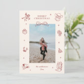 ドードルカウボーイクリスマスフォトホリデーカード シーズンカード (スタンド正面)