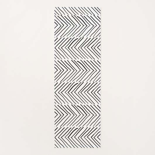 ドードルカッコいいハンドメイドヘリンボーンボホミニマル ヨガマット (正面)