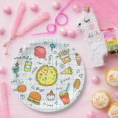 ドードルカラフルキッズファンキー紙とパーティープレート ペーパープレート (パーティー)