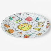 ドードルカラフルキッズファンキー紙とパーティープレート ペーパープレート (アングル)