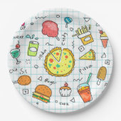 ドードルカラフルキッズファンキー紙とパーティープレート ペーパープレート (正面)