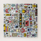 ドードルカラフルスクールヴィンテージセット ジグソーパズル (横)