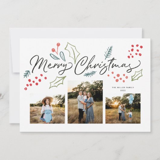 ドードルカラフルズ・メリー数々の・クリスマス写真 シーズンカード (正面)