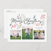 ドードルカラフルズ・メリー数々の・クリスマス写真 シーズンポストカード (正面/裏面)
