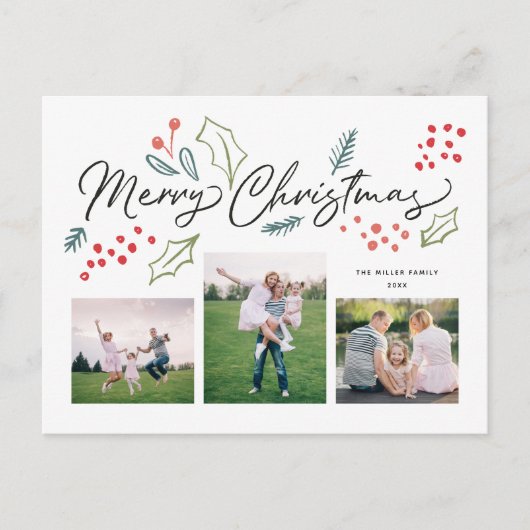 ドードルカラフルズ・メリー数々の・クリスマス写真 シーズンポストカード (正面)