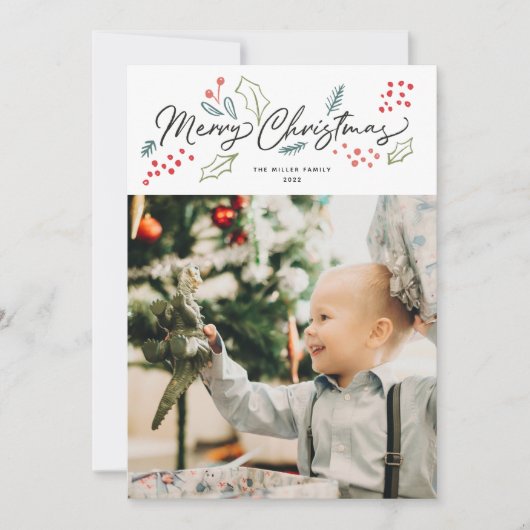 ドードルカラフルズ・メリー・クリスマス写真 シーズンカード (正面)