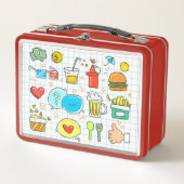 ドードルカラフルソーダフライスランチボックス メタルランチボックス (正面)