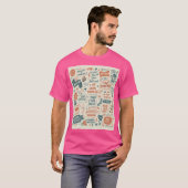 ドードルカラフルプリントインスパイア：の芸術 Tシャツ (正面フル)