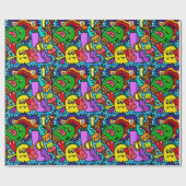 ドードルカラフルモンスターズすべての行事ギフト ラッピングペーパー (フラット)
