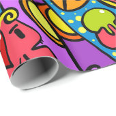 ドードルカラフルモンスターズすべての行事ギフト ラッピングペーパー (ロールコーナー)