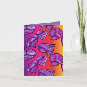 ドードルカラフルレインボーハートパターン シーズンカード (正面)