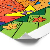 ドードルカラフル、パターン、デザインポスタープリント ポスター (角)