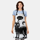 ドードルキャット エプロン (着用した状態)