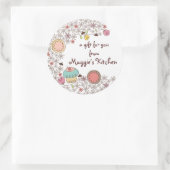 ドードルクッキーカップケーキ花ベーカリー菓子 ラウンドシール (バッグ)