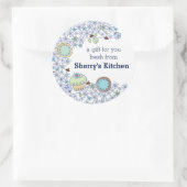 ドードルクッキーカップケーキ花ベーカリー菓子 ラウンドシール (バッグ)