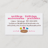 ドードルクッキーカップケーキ花ベーカリー菓子 名刺 (裏面)