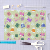 ドードルクリスマスウィンターグローブギフトハットグリーン 薄葉紙 (クラフト)