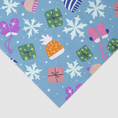 ドードルクリスマスウィンターグローブギフトハットブルー 薄葉紙 (詳細)