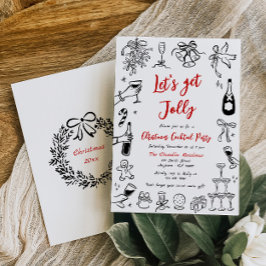 ドードルクリスマスカクテルパーティの招待状 予測できな 招待状