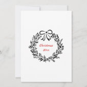 ドードルクリスマスパーティの招待状予測できなホリデイ 招待状 (裏面)