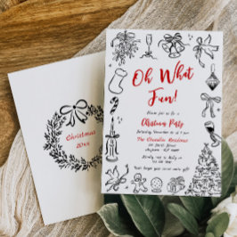 ドードルクリスマスパーティの招待状予測できなホリデイ 招待状