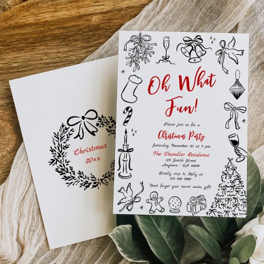 ドードルクリスマスパーティの招待状予測できなホリデイ 招待状