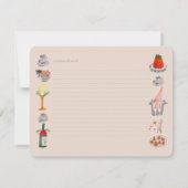 ドードルクリスマスブライダルシャワー共有Aレシピ 招待状 (裏面)