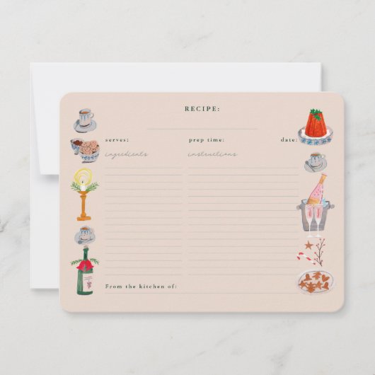 ドードルクリスマスブライダルシャワー共有Aレシピ 招待状 (正面)