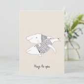 ドードルクリームが励ますグリーティングカードクジラの抱き締め 招待状 (スタンド正面)