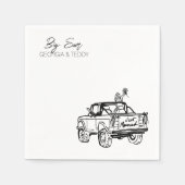 ドードルゲタウェイカー結婚のカクテルナプキン スタンダードカクテルナプキン (正面)