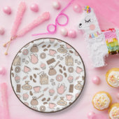 ドードルコーヒーデザイン紙プレート ペーパープレート (パーティー)