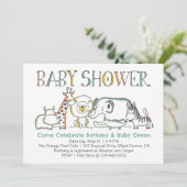 ドードルサファリベイビーシャワー招待状 招待状 (スタンド正面)