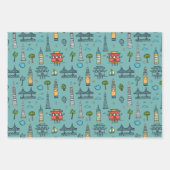 ドードルサンフランシスコラッピング紙セット3 ラッピングペーパーシート (正面)