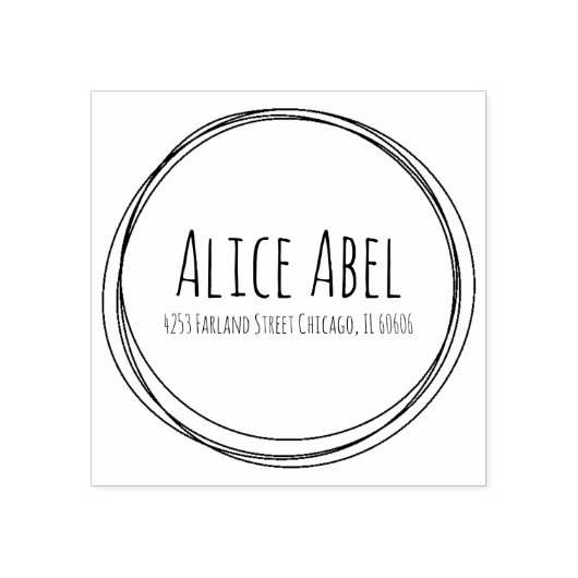 ドードルサークルラバースタンプ ラバースタンプ (インプリント)