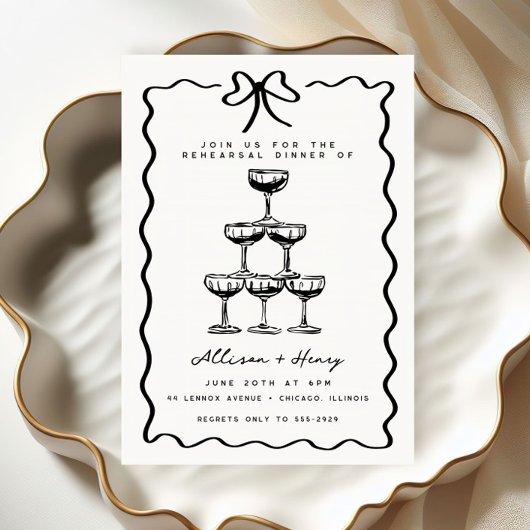 ドードルシャンパンタワーボウリハーサルディナー 招待状