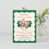 ドードルスケッチオフィスホリデーパーティーフレンドズマス 招待状 (スタンド正面)