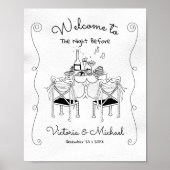 ドードルスケッチテーブルチェアファンキーリハーサルディナー ポスター (正面)