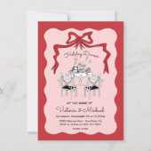 ドードルスケッチホリデーディナーボウ 招待状 (正面)