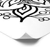 ドードルスケッチユー色ラインアートビューティフル ポスター (角)