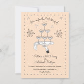 ドードルスケッファンキーチシャンパ結婚ーニュ 招待状 (正面)