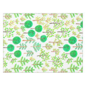 ドードルスタイルの水彩林 テーブルクロス (正面(横))