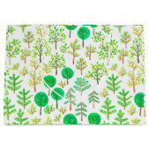 ドードルスタイルの水彩林 ラージペーパーバッグ (正面)