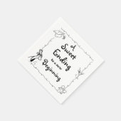 ドードルスタイルハンドドロー卒業の好意サイン スタンダードカクテルナプキン (角)