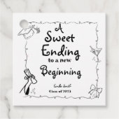 ドードルスタイルハンドドロー卒業の好意サイン フェイバータグ (正面)